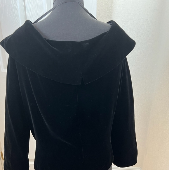Tadashi black velvet top. - Picture 2 of 2